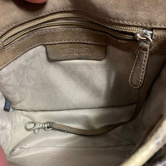 Michael Kors Brown and Snake Print Crossbody Bag - Picture 8 of 9